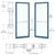 CRL-U.S. Aluminum Custom KYNAR® Paint Custom Pair Series 250T Narrow Stile Butt Hinge Thermal Entrance Doors for Surface Mount Door Closers