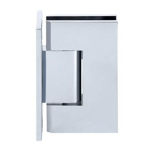 CRL Polished Chrome Geneva 037 Series Wall Mount Full Back Plate Standard Hinge