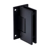 Matte black Vienna heavy-duty brass shower door hinge V1E037MBL, wall-mount full back plate for 3/8-1/2 glass