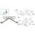 CRL Brushed Stainless Reg-Duty Double-Arm Spider Fitting V Wall Mount