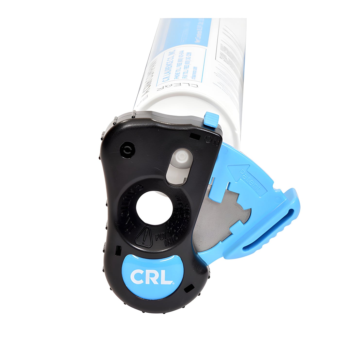 CRL NC600 compact portable sealant nozzle cutter, black and blue, locking blade trims cartridge tips