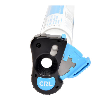 CRL NC600 compact portable sealant nozzle cutter, black and blue, locking blade trims cartridge tips