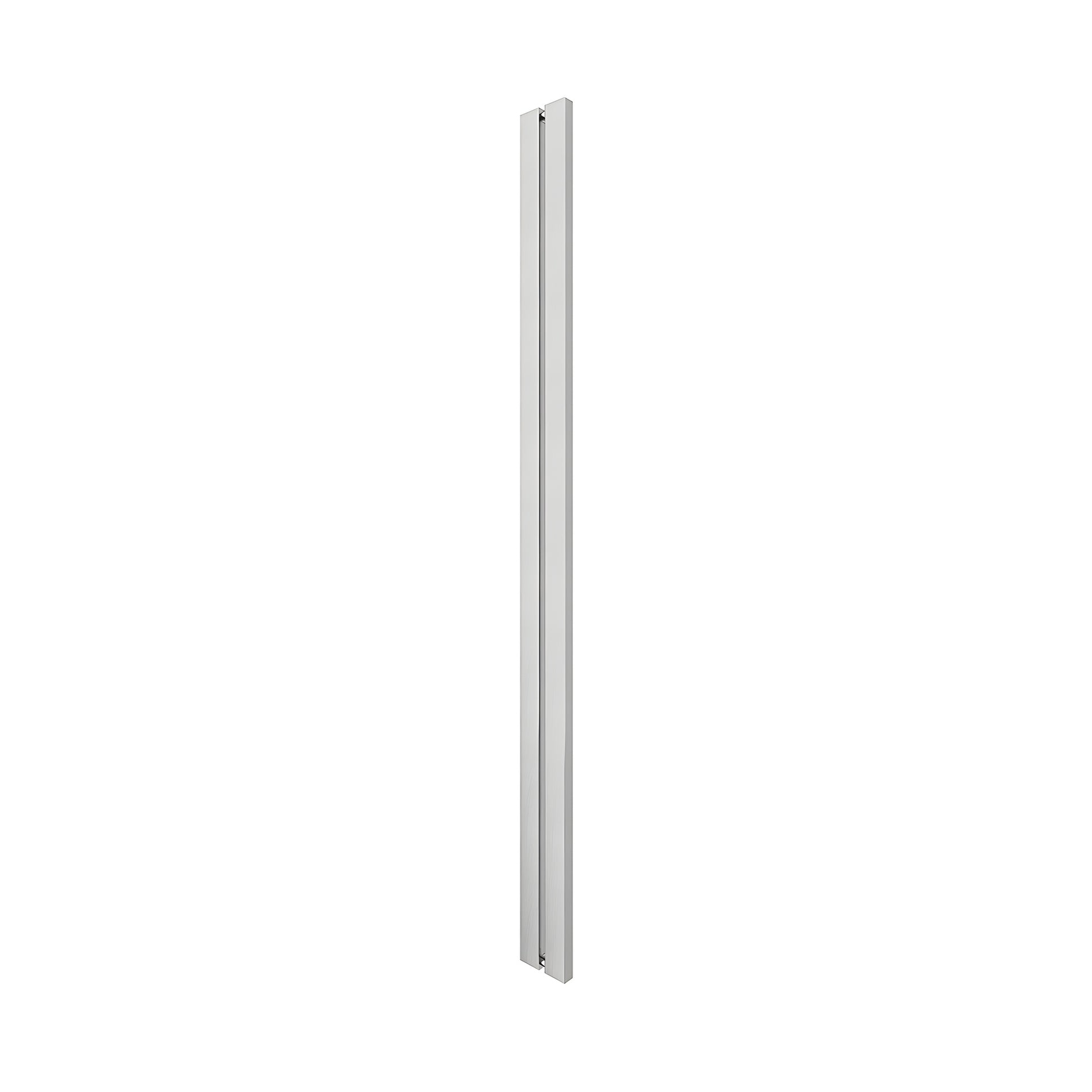 HPH481BS brushed stainless steel I-style square tubular shower handle, back-to-back for 3/8 glass, 44-1/16 c-c
