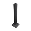 CS4BL matte black 30in square tube core-mount stanchion with 8x8in base plate, four anchor holes