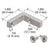 CRL Replacement Lower Frame Corner Bracket & Screws for Fixed Glass