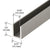 CRL Satin Nickel 3/8 in Deep U-Channel for Shower Door Panel 95 in