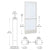 CRL-U.S. Aluminum 250 Narrow Stile 3x7 Center-Hung Door White Kynar