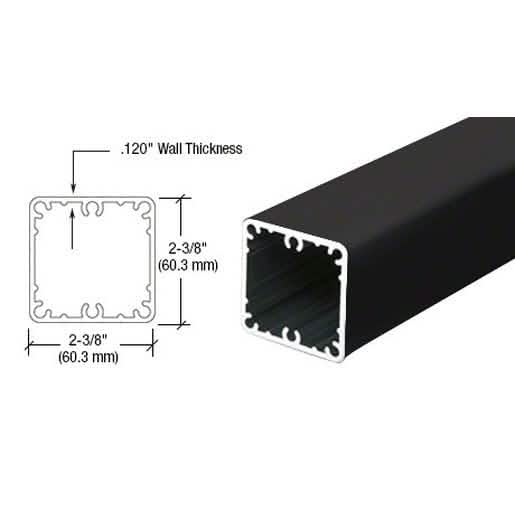 CRL Matte Black 42" Fascia Mount Post, Series 200-400, Sleek and Durable Design