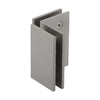 GE090BN brushed nickel 90-degree glass-to-glass shower clamp, solid brass, for 8-12mm tempered glass, square-edge design