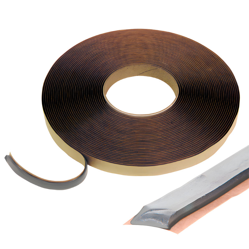 CRL GT407 gray butyl glazing tape roll, 1/2 in x 20 ft, 1/4 in thick on release liner