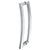 CRL 24 in Polished SS Glass Door Pull Handle, Curved Back-to-Back