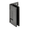 GEN344ABN Geneva adjustable shower door hinge in antique brushed nickel, solid brass, square-profile wall-mount.
