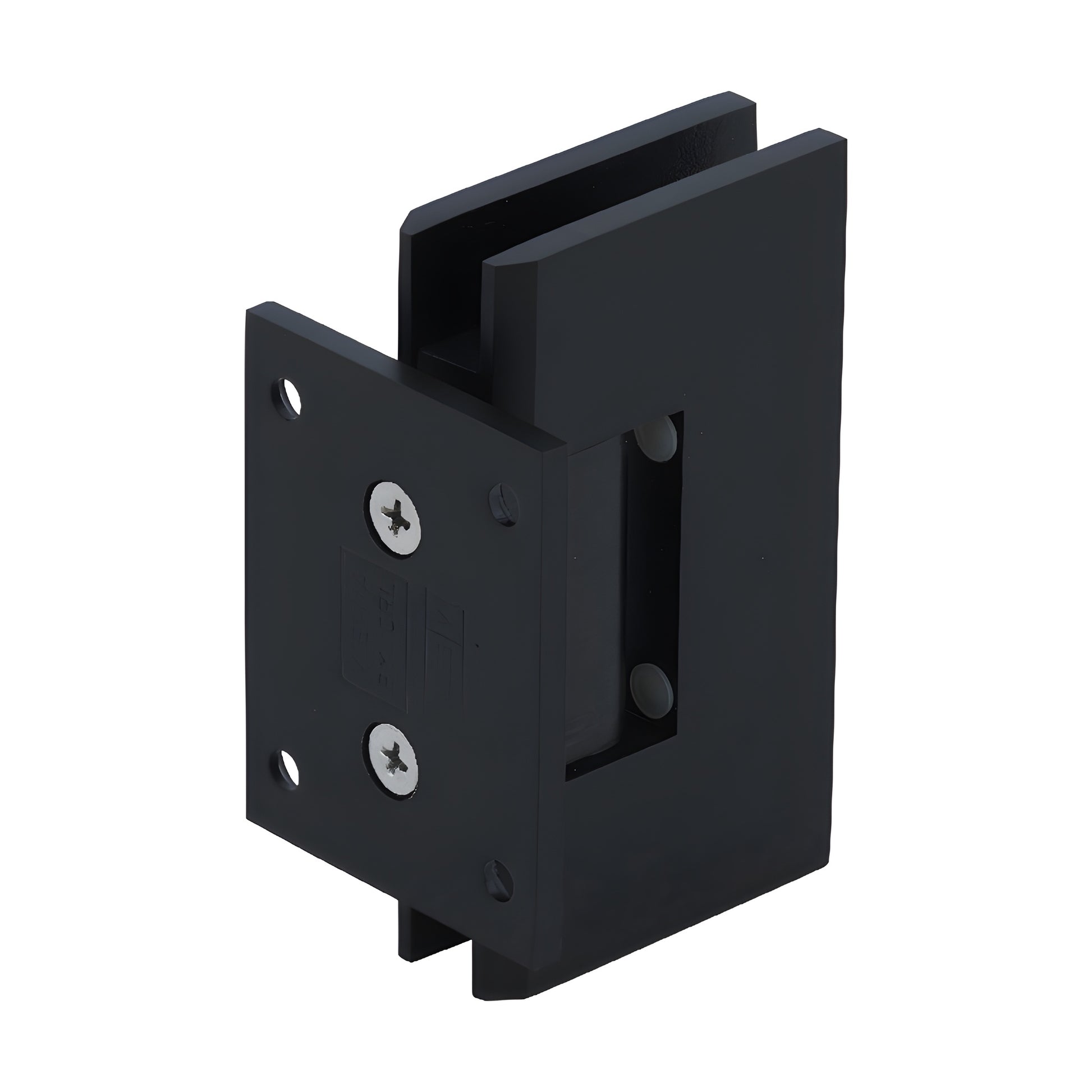 Vienna V1E0740RB oil-rubbed bronze brass square shower hinge, wall-mount short back plate for 3/8-1/2" glass