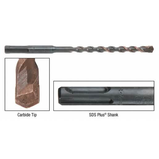CRL 5/16" x 6" Thundertwist™ SDS Plus Drill - Durable, Efficient, Uni-Shank Design