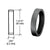CRL Matte Black 0.256 in Straight Cylinder Ring - Door Hardware