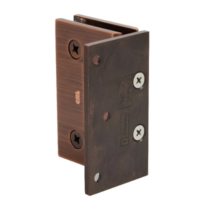 GEN044ABC0 antique brushed copper brass Geneva self-centering wall-mount shower hinge for 8-12mm glass
