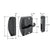 CRL Black Sliding Screen Door Latch and Pull with 2-3/8" Screw Holes