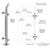 CRL Brushed Stainless Steel Custom P2 180° Center Post Railing Kit