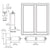 CRL-U.S. Aluminum Durafront Center-Hung Entry Door Pair White Kynar