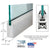CRL Brushed Stainless Tapered Glass Door Rail 5/8" - 35-3/4" No Lock
