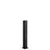 Matte black aluminum center-post for glass partitions, 12 in tall, 1-1/8" square - SKU D990MBL12C