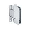 Polished chrome solid-brass Cologne positive-close shower door hinge, wall-mount. SKU C0L067CH