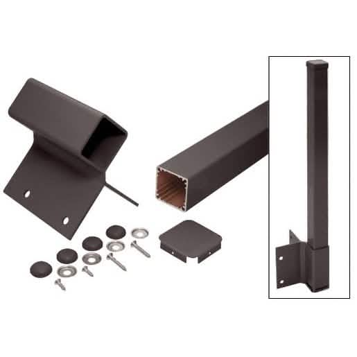 CRL Matte Bronze 36" Fascia Mounted Post Kit for 200-400 Series, 90 Degree Angle