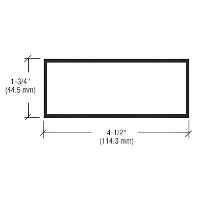 CRL-U.S. Aluminum Rectangular Tube 4.5x1.75x0.094in, Clear Anodized Class 1, 24'2"