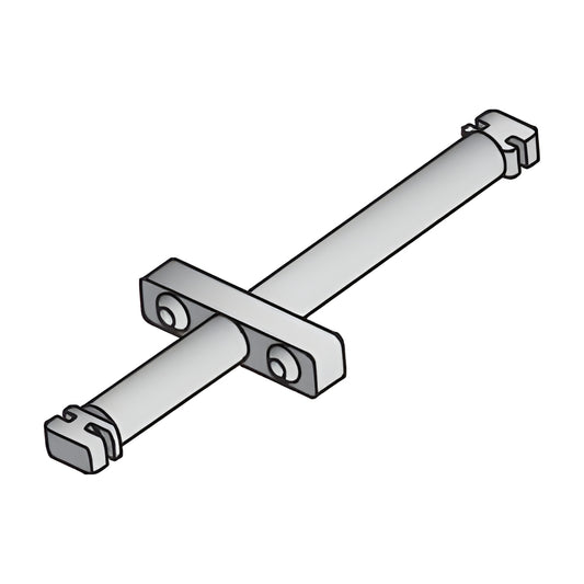 RG720 white aluminum glazing pin with mounting plate and end clips for 2" architectural curtainwall/storefront glazing