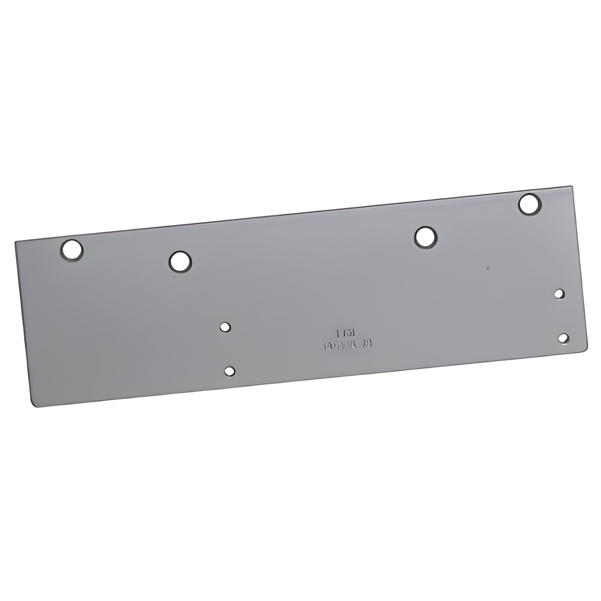 LCN 146018PA aluminum drop plate for parallel-arm door closer, rectangular mounting plate with multiple screw holes