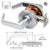 CRL Brushed Chrome Grade 1 Commercial Passage Lever Lockset