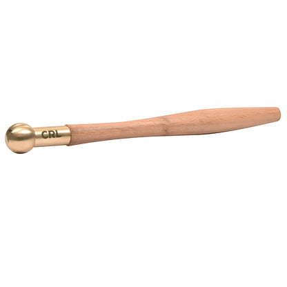 GT366 CRL glass tapper - 9in hickory handle with 3/4in solid brass ball and long brass ferrule.
