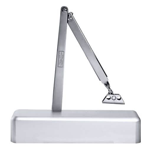 CRL Aluminum Adjustable Door Closer, Spring Power Size 1/2-4, Surface Mount, Durable Finis