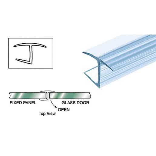CRL Polycarbonate H-Jamb for 10mm Glass - Durable 180° Connector for Secure Installations.