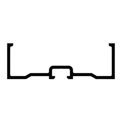 CRL-U.S. Aluminum Mullion Spandrel Adapter 1/4" 24'-2" Clear Anodized