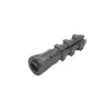 Gray plastic screw anchor (SKU P1329C), ribbed shoulder style for concrete/brick/drywall, fits 3/16" drill hole.