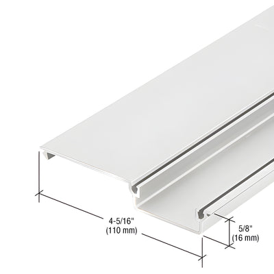 CRL-U.S. Aluminum Shallow Pocket Vertical Filler, White KYNAR® Paint - 24'-2"