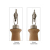 PL7508: screen/spline roller with contoured wooden handle and dual steel ball-bearing wheels.
