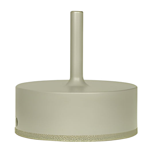EDD312 3-1/2" plated diamond core drill, 3/8" reduced round shank, continuous rim for glass and tile