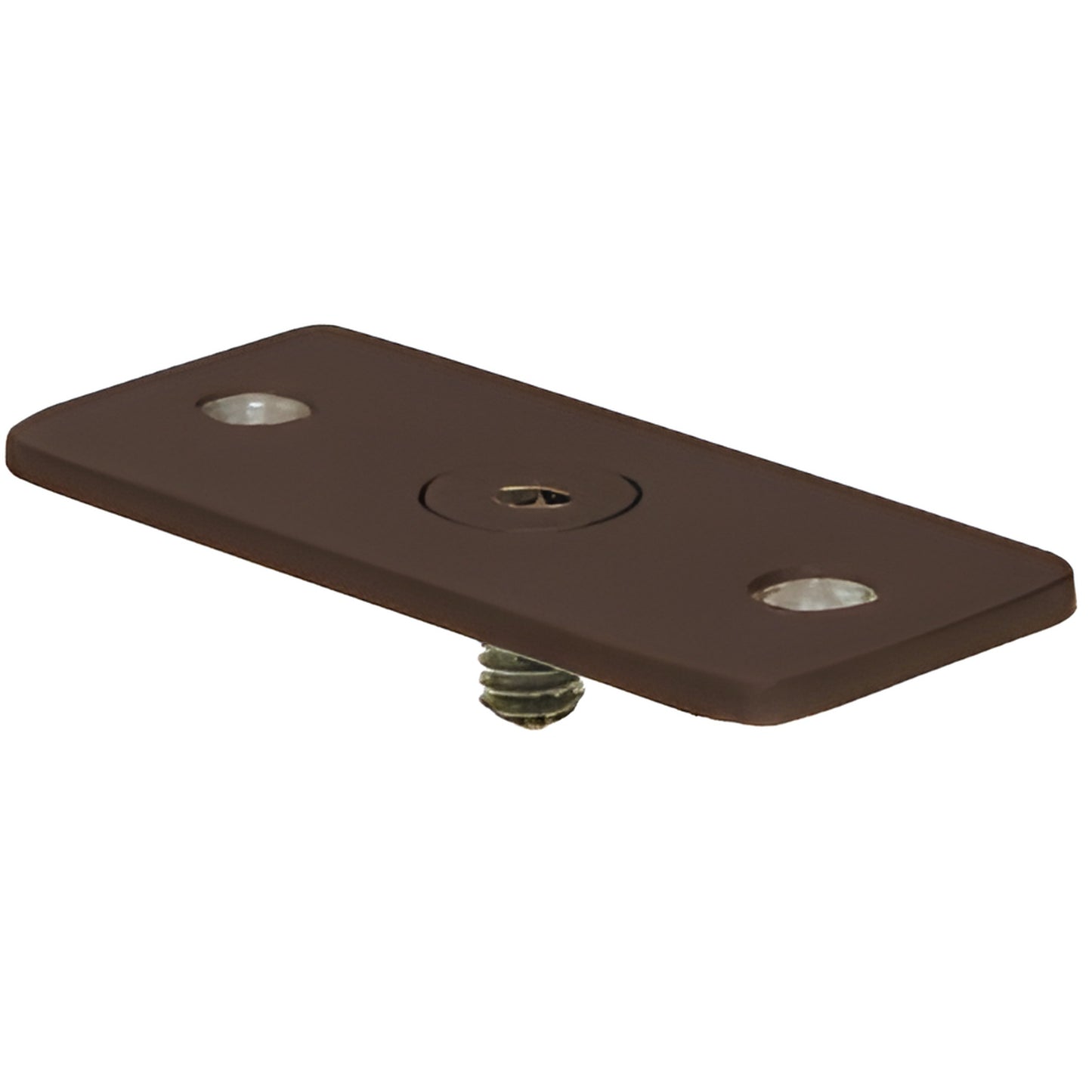 CRL flat adapter plate for square handrail brackets, black bronze anodized aluminum, fits 1-1/2"-2" tubing. SKU HBFP1DU