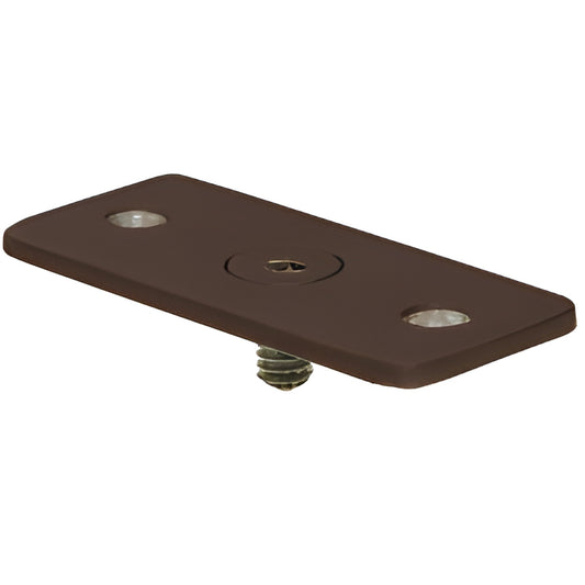 CRL flat adapter plate for square handrail brackets, black bronze anodized aluminum, fits 1-1/2"-2" tubing. SKU HBFP1DU