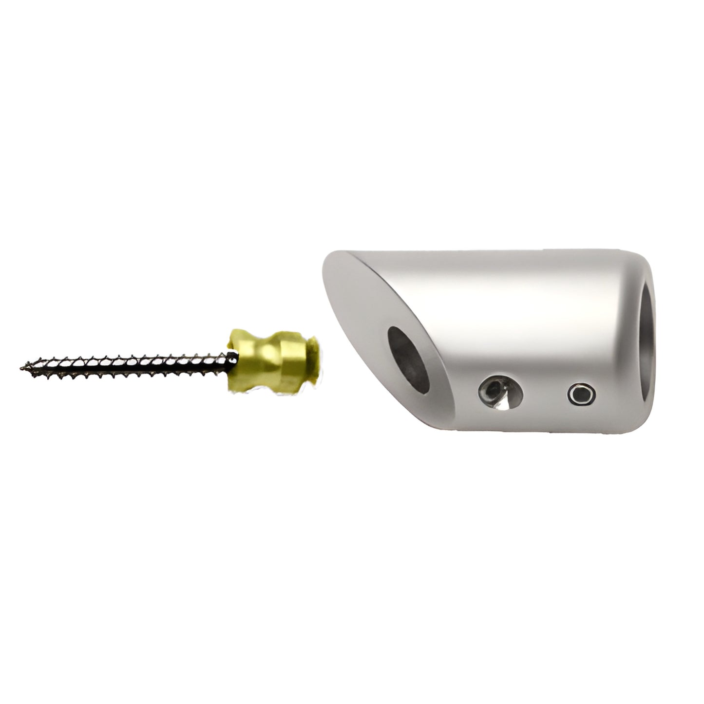 SBB45PN polished nickel 45 mitered support bar wall-mount bracket with screw stud for shower fixed panels.