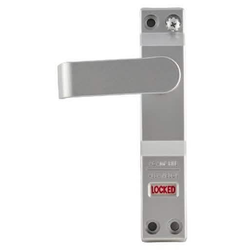 CRL Adams Rite 4550 MS® Series Deadlock Lever in sleek silver finish, side view.