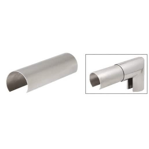 CRL Stainless Steel Connector Sleeve for L20 Series Cap Rail, Corner, Hand Railing