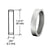 CRL 0.256" Satin Anodized Straight Cylinder Ring - Replacement