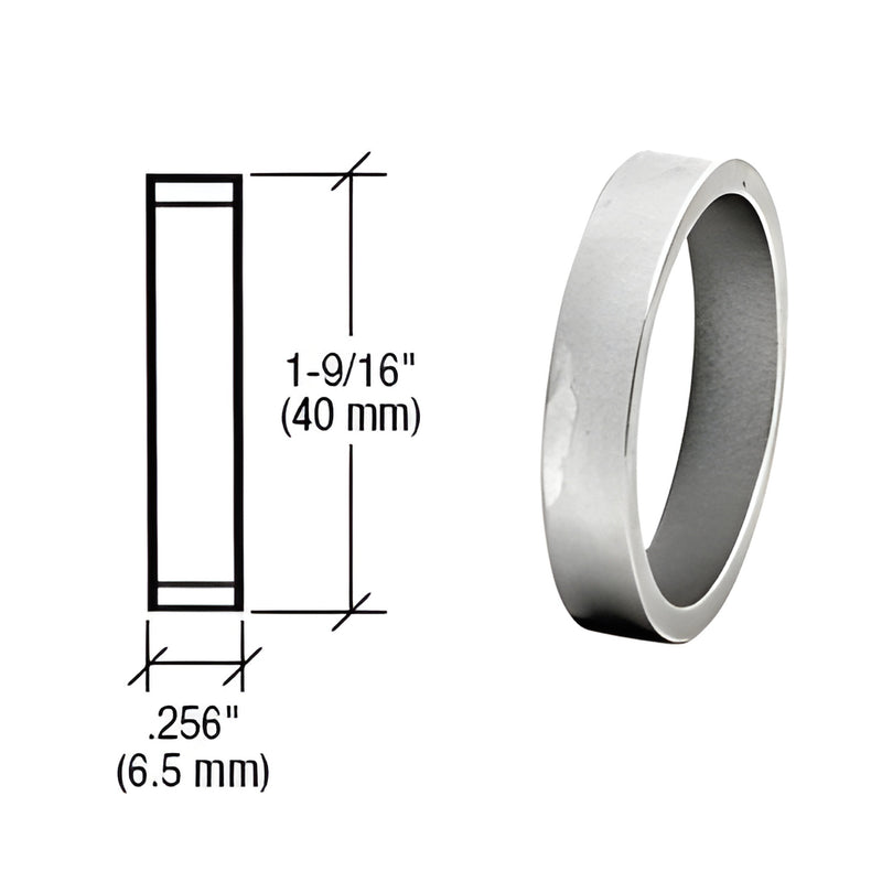 DRA256SA satin anodized mortise cylinder depth ring, 40mm diameter, 0.256in (6.5mm) thickness.