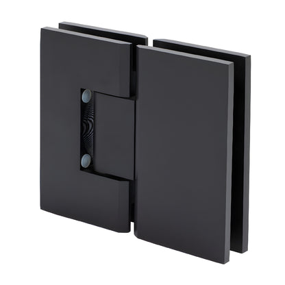 Oil-rubbed bronze square glass-to-glass Vienna shower hinge (positive-close) SKU V1E7800RB
