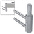 CRL Euro Frame-Mount Steel Bracket for Interior Free-Swing Door Hinge