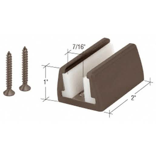 "CRL Oil Rubbed Bronze Hydroslide Sliding Door Floor Guide Kit for smooth, sleek operation