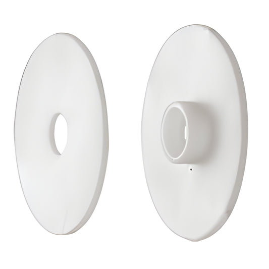 CWK112 white vinyl 1-1/2" standoff washers - set includes plain washer and washer with molded sleeve.